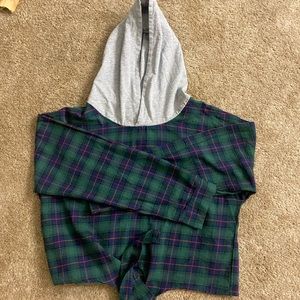 Cross Tie Hooded Flannel